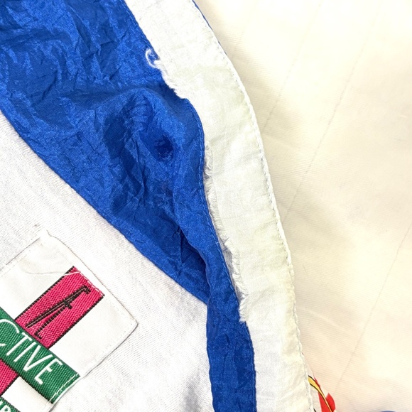 Vintage Active Exposure Nautical Windbreaker Jacket Blue Flags Anchors USA Theme - Picture 5 of 6